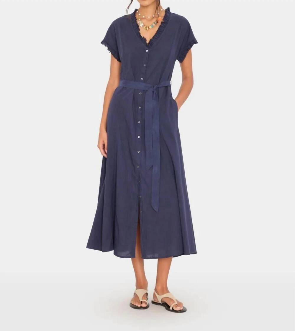 NEW XIRENA dixie midi dress in navy